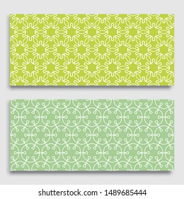 Seamless horizontal borders with repeating line texture. Geometric seamless lace patterns collection for banners, greeting cards or birthday invitations. Ethnic arabic, indian, turkish ornament