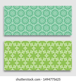 Seamless horizontal borders with repeating line texture. Geometric seamless lace patterns collection for banners, greeting cards or birthday invitations. Ethnic arabic, indian, turkish ornament