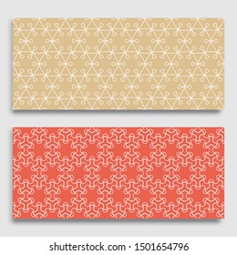 Seamless horizontal borders with repeating line texture. Geometric seamless lace patterns collection for banners, greeting cards or birthday invitations. Ethnic arabic, indian, turkish ornament