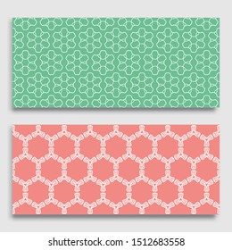 Seamless horizontal borders with repeating line texture. Geometric seamless lace patterns collection for banners, greeting cards or birthday invitations. Ethnic arabic, indian, turkish ornament