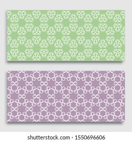 Seamless horizontal borders with repeating line texture. Geometric seamless lace patterns collection for banners, greeting cards or birthday invitations. Ethnic arabic, indian, turkish ornament