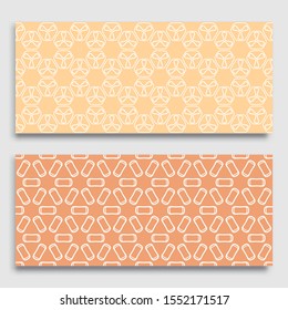 Seamless horizontal borders with repeating line texture. Geometric seamless lace patterns collection for banners, greeting cards or birthday invitations. Ethnic arabic, indian, turkish ornament