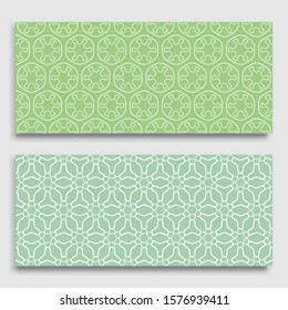 Seamless horizontal borders with repeating line texture. Geometric seamless lace patterns collection for banners, greeting cards or birthday invitations. Ethnic arabic, indian, turkish ornament