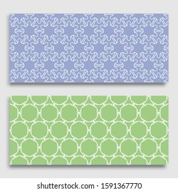 Seamless horizontal borders with repeating line texture. Geometric seamless lace patterns collection for banners, greeting cards or birthday invitations. Ethnic arabic, indian, turkish ornament