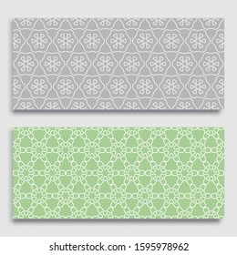Seamless horizontal borders with repeating line texture. Geometric seamless lace patterns collection for banners, greeting cards or birthday invitations. Ethnic arabic, indian, turkish ornament