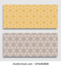 Seamless horizontal borders with repeating line texture. Geometric seamless lace patterns collection for banners, greeting cards or birthday invitations. Ethnic arabic, indian, turkish ornament