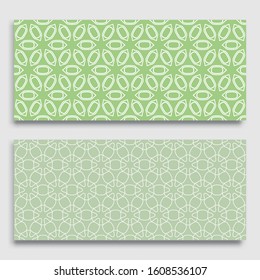 Seamless horizontal borders with repeating line texture. Geometric seamless lace patterns collection for banners, greeting cards or birthday invitations. Ethnic arabic, indian, turkish ornament