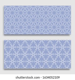 Seamless horizontal borders with repeating line texture. Geometric seamless lace patterns collection for banners, greeting cards or birthday invitations. Ethnic arabic, indian, turkish ornament