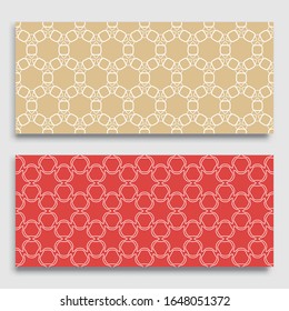Seamless horizontal borders with repeating line texture. Geometric seamless lace patterns collection for banners, greeting cards or birthday invitations. Ethnic arabic, indian, turkish ornament