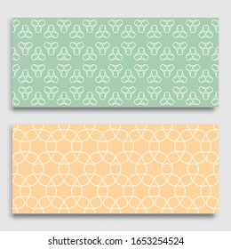 Seamless horizontal borders with repeating line texture. Geometric seamless lace patterns collection for banners, greeting cards or birthday invitations. Ethnic arabic, indian, turkish ornament