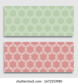 Seamless horizontal borders with repeating line texture. Geometric seamless lace patterns collection for banners, greeting cards or birthday invitations. Ethnic arabic, indian, turkish ornament