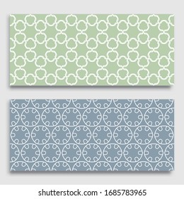 Seamless horizontal borders with repeating line texture. Geometric seamless lace patterns collection for banners, greeting cards or birthday invitations. Ethnic arabic, indian, turkish ornament