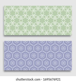 Bordes horizontales sin inconvenientes con textura de línea repetida. Colección de patrones de encajes geométricos sin fisuras para banners, tarjetas de felicitación o invitaciones de cumpleaños. Ornamento étnico árabe, indio, turco