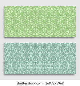 Seamless horizontal borders with repeating line texture. Geometric seamless lace patterns collection for banners, greeting cards or birthday invitations. Ethnic arabic, indian, turkish ornament