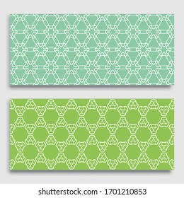 Seamless horizontal borders with repeating line texture. Geometric seamless lace patterns collection for banners, greeting cards or birthday invitations. Ethnic arabic, indian, turkish ornament