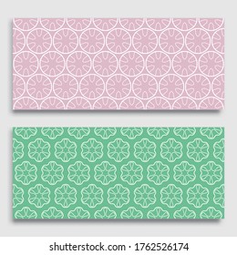 Seamless horizontal borders with repeating line texture. Geometric seamless lace patterns collection for banners, greeting cards or birthday invitations. Ethnic arabic, indian, turkish ornament