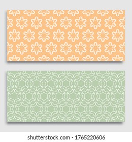 Seamless horizontal borders with repeating line texture. Geometric seamless lace patterns collection for banners, greeting cards or birthday invitations. Ethnic arabic, indian, turkish ornament