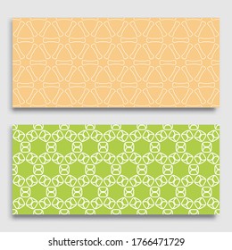 Seamless horizontal borders with repeating line texture. Geometric seamless lace patterns collection for banners, greeting cards or birthday invitations. Ethnic arabic, indian, turkish ornament