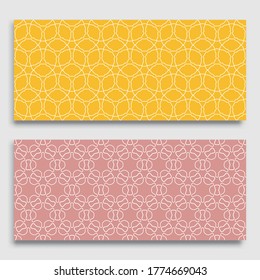 Seamless horizontal borders with repeating line texture. Geometric seamless lace patterns collection for banners, greeting cards or birthday invitations. Ethnic arabic, indian, turkish ornament