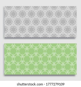 Seamless horizontal borders with repeating line texture. Geometric seamless lace patterns collection for banners, greeting cards or birthday invitations. Ethnic arabic, indian, turkish ornament