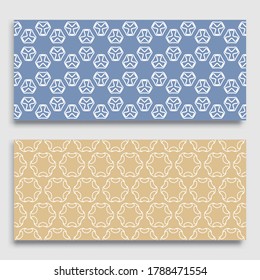Seamless horizontal borders with repeating line texture. Geometric seamless lace patterns collection for banners, greeting cards or birthday invitations. Ethnic arabic, indian, turkish ornament
