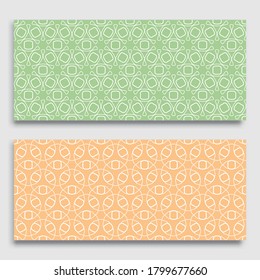 Seamless horizontal borders with repeating line texture. Geometric seamless lace patterns collection for banners, greeting cards or birthday invitations. Ethnic arabic, indian, turkish ornament