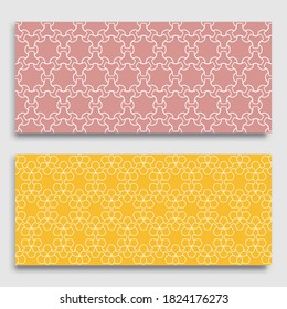 Seamless horizontal borders with repeating line texture. Geometric seamless lace patterns collection for banners, greeting cards or birthday invitations. Ethnic arabic, indian, turkish ornament