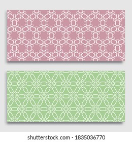 Seamless horizontal borders with repeating line texture. Geometric seamless lace patterns collection for banners, greeting cards or birthday invitations. Ethnic arabic, indian, turkish ornament