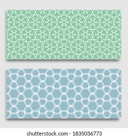 Seamless horizontal borders with repeating line texture. Geometric seamless lace patterns collection for banners, greeting cards or birthday invitations. Ethnic arabic, indian, turkish ornament