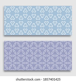 Seamless horizontal borders with repeating line texture. Geometric seamless lace patterns collection for banners, greeting cards or birthday invitations. Ethnic arabic, indian, turkish ornament