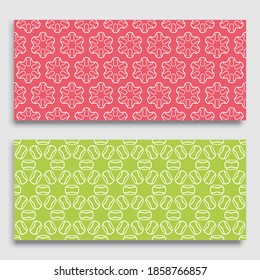 Seamless horizontal borders with repeating line texture. Geometric seamless lace patterns collection for banners, greeting cards or birthday invitations. Ethnic arabic, indian, turkish ornament