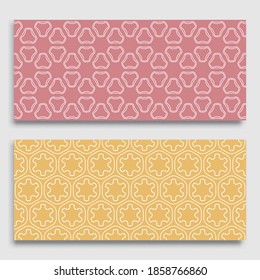 Nahtlose horizontale Ränder mit sich wiederholender Zeilenstruktur. Geometrische Kollektion nahtloser Spitzenmuster für Banner, Grußkarten oder Geburtstagseinladungen. Arabische Ethnische, indische, türkische Ornamente