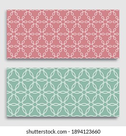 Seamless horizontal borders with repeating line texture. Geometric seamless lace patterns collection for banners, greeting cards or birthday invitations. Ethnic arabic, indian, turkish ornament