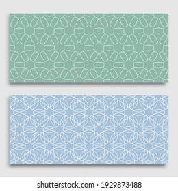 Seamless horizontal borders with repeating line texture. Geometric seamless lace patterns collection for banners, greeting cards or birthday invitations. Ethnic arabic, indian, turkish ornament