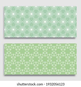 Seamless horizontal borders with repeating line texture. Geometric seamless lace patterns collection for banners, greeting cards or birthday invitations. Ethnic arabic, indian, turkish ornament