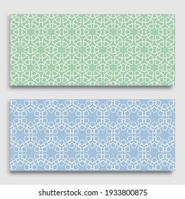 Seamless horizontal borders with repeating line texture. Geometric seamless lace patterns collection for banners, greeting cards or birthday invitations. Ethnic arabic, indian, turkish ornament