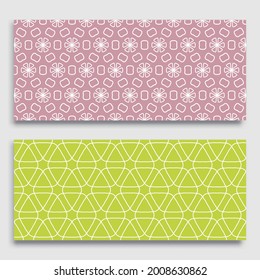 Seamless horizontal borders with repeating line texture. Geometric seamless lace patterns collection for banners, greeting cards or birthday invitations. Ethnic arabic, indian, turkish ornament