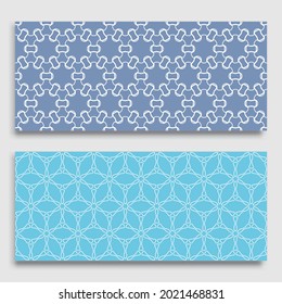 Seamless horizontal borders with repeating line texture. Geometric seamless lace patterns collection for banners, greeting cards or birthday invitations. Ethnic arabic, indian, turkish ornament