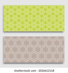 Seamless horizontal borders with repeating line texture. Geometric seamless lace patterns collection for banners, greeting cards or birthday invitations. Ethnic arabic, indian, turkish ornament