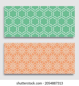 Seamless horizontal borders with repeating line texture. Geometric seamless lace patterns collection for banners, greeting cards or birthday invitations. Ethnic arabic, indian, turkish ornament
