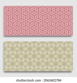 Seamless horizontal borders with repeating line texture. Geometric seamless lace patterns collection for banners, greeting cards or birthday invitations. Ethnic arabic, indian, turkish ornament