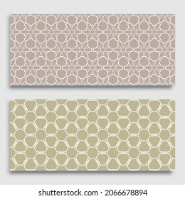 Seamless horizontal borders with repeating line texture. Geometric seamless lace patterns collection for banners, greeting cards or birthday invitations. Ethnic arabic, indian, turkish ornament