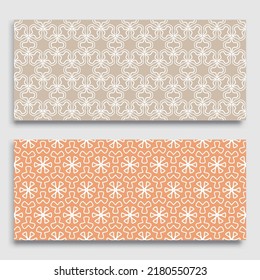 Seamless horizontal borders with repeating line texture. Geometric seamless lace patterns collection for banners, greeting cards or birthday invitations. Ethnic arabic, indian, turkish ornament