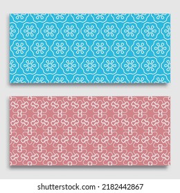 Seamless horizontal borders with repeating line texture. Geometric seamless lace patterns collection for banners, greeting cards or birthday invitations. Ethnic arabic, indian, turkish ornament