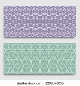 Bordes horizontales sin inconvenientes con textura de línea repetida. Colección de patrones de encaje geométricos sin fisuras para banners, tarjetas de felicitación o invitaciones de cumpleaños. Ornamento étnico árabe, indio, turco