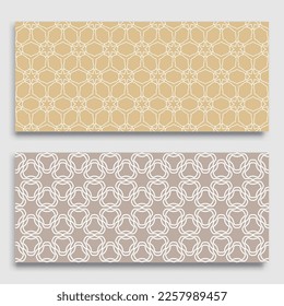 Seamless horizontal borders with repeating line texture. Geometric seamless lace patterns collection for banners, greeting cards or birthday invitations. Ethnic arabic, indian, turkish ornament