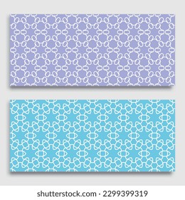 Seamless horizontal borders with repeating line texture. Geometric seamless lace patterns collection for banners, greeting cards or birthday invitations. Ethnic arabic, indian, turkish ornament