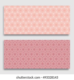 Seamless horizontal borders with repeating line texture. Seamless geometric lace patterns collection for banners, greeting cards or birthday invitations. Ethnic arabic, indian, turkish ornament