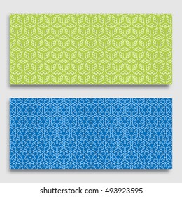 Seamless horizontal borders with repeating line texture. Seamless geometric lace patterns collection for banners, greeting cards or birthday invitations. Ethnic arabic, indian, turkish ornament