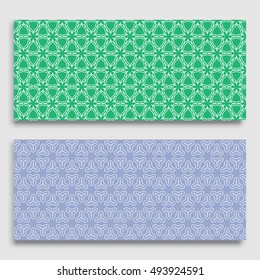 Seamless horizontal borders with repeating line texture. Seamless geometric lace patterns collection for banners, greeting cards or birthday invitations. Ethnic arabic, indian, turkish ornament